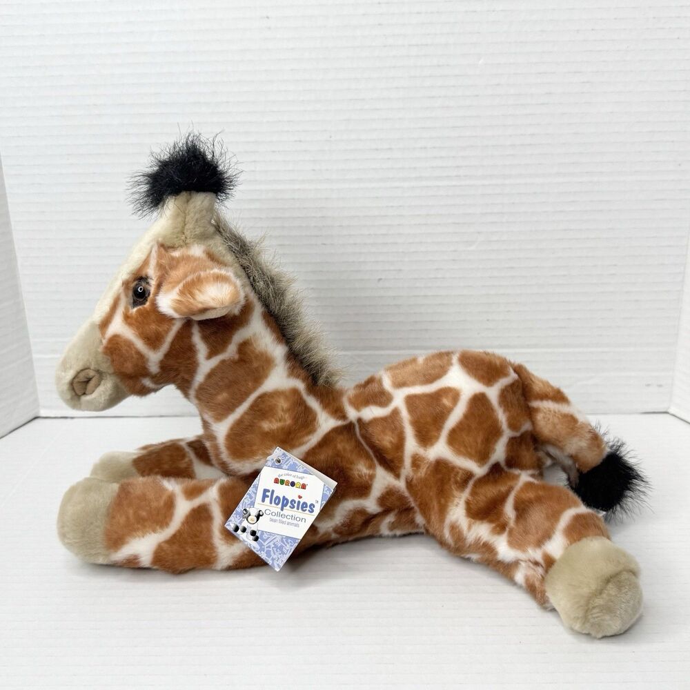 Vintage Aurora Flopsie Zenith Giraffe 12" Plush Stuffed Beanbag Laying Floppy